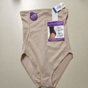 Naomi & Nicole Hi Waist Brief Nude XL